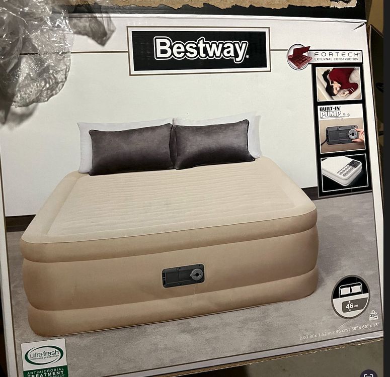 Bestway Fortech Airbed Queen Built-in AC Pump | Kaufen Auf Ricardo