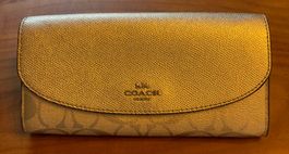 Coach Original Portemonnaie matt gold