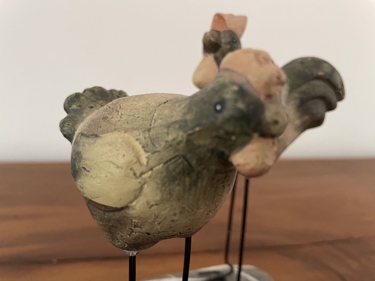 Figuren: Huhn und Hahn Steingut Figuren – Gebraucht aus Winterthur von u22 4