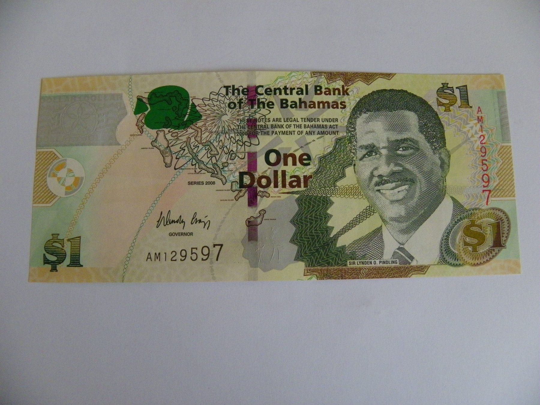 Banconote: Bahamas 1 Dollar 2008, P-71, UNC – Nuovo (secondo la descrizione) da Untersiggenthal venduto da Gas61