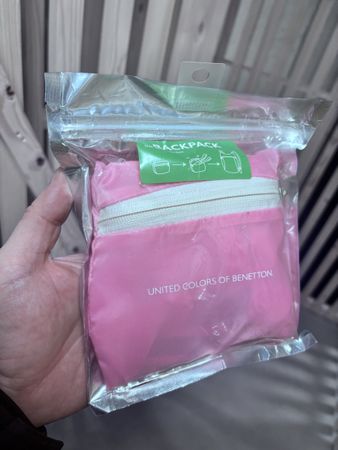 Original Benetton Rucksack, rosa, neu & ungebraucht! (54)