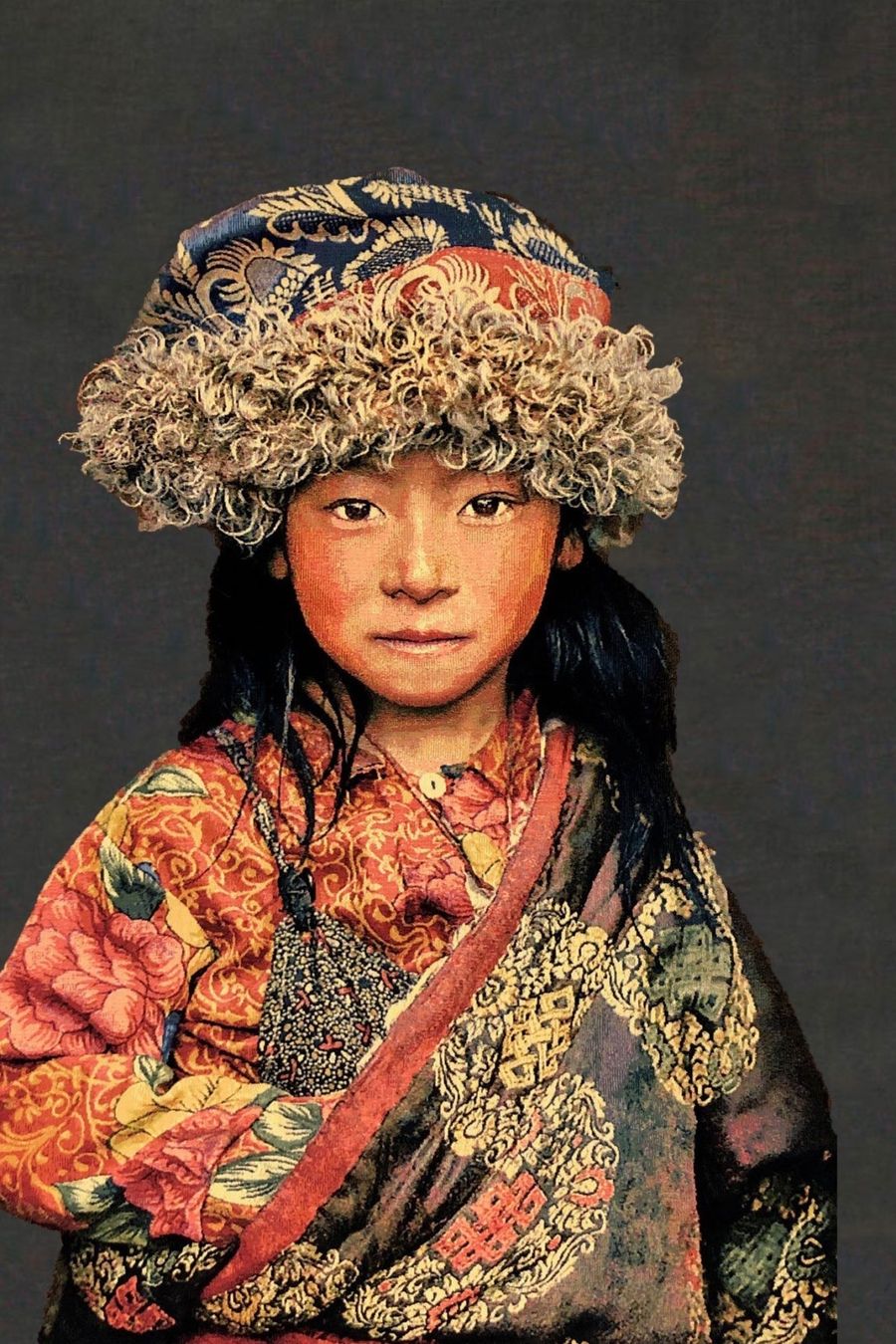 Foto & Immagini: Gobelinbild TIBETAN CHILD XXL in Webtechnik – Nuovo e nell'imballaggio originale da Ebmatingen venduto da Puma_1