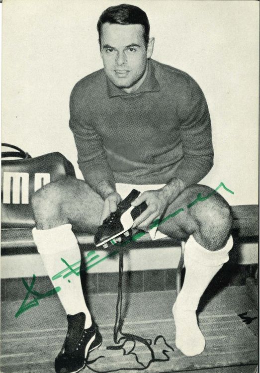 Photo Dédicacée Dieter Höller – VFB Stuttgart Années 60 – Original 9x13 Cm