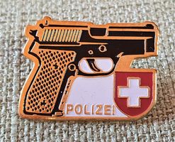 E257C - Pin Polizei Pistole Schweiz