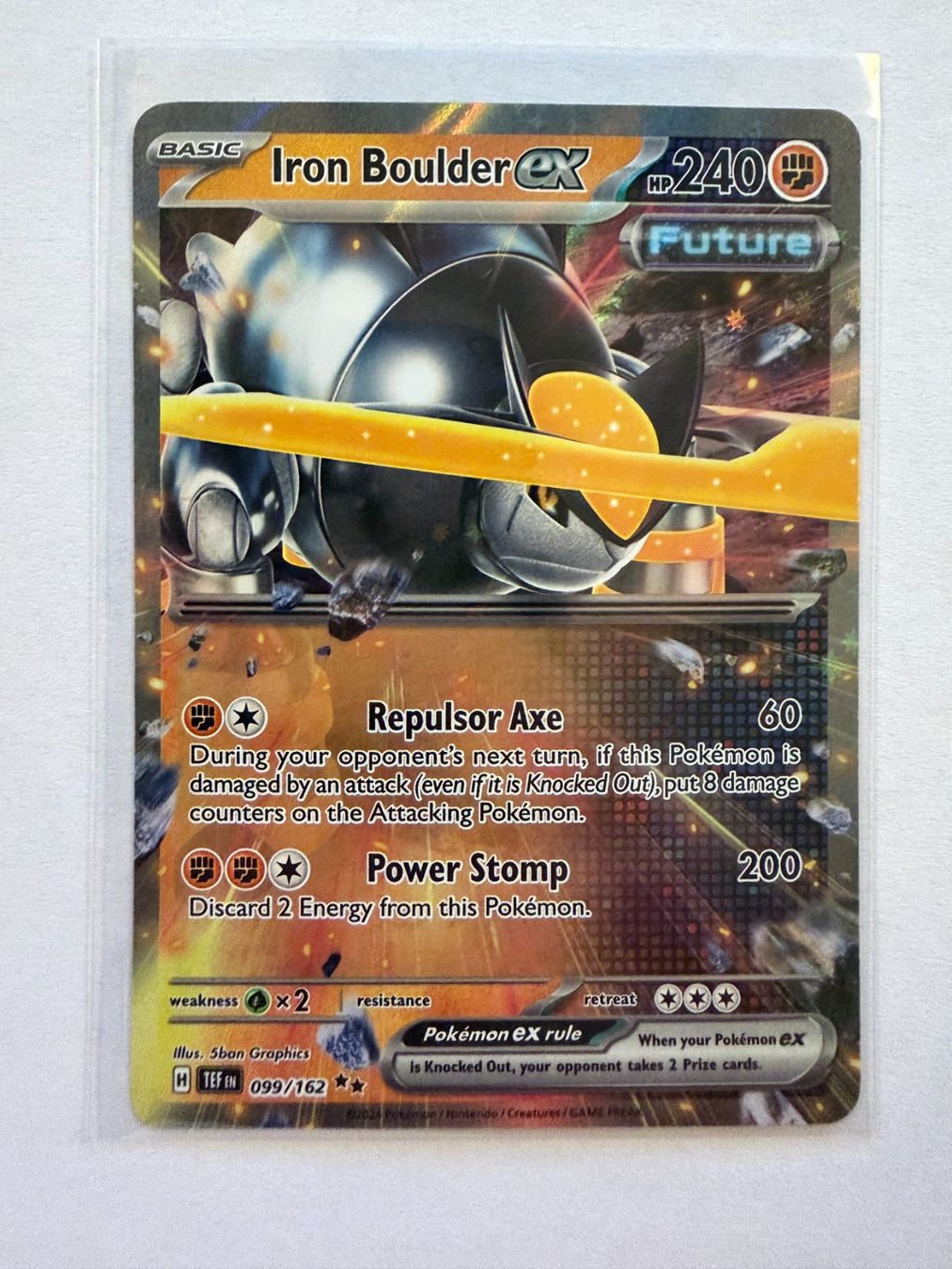 Pokémon Carte collezionabili: Pokemon Iron Boulder EX 099/162 Temporal Forces EN – Nuovo (secondo la descrizione) da Weingarten-Kalthäusern venduto da McGmavlo