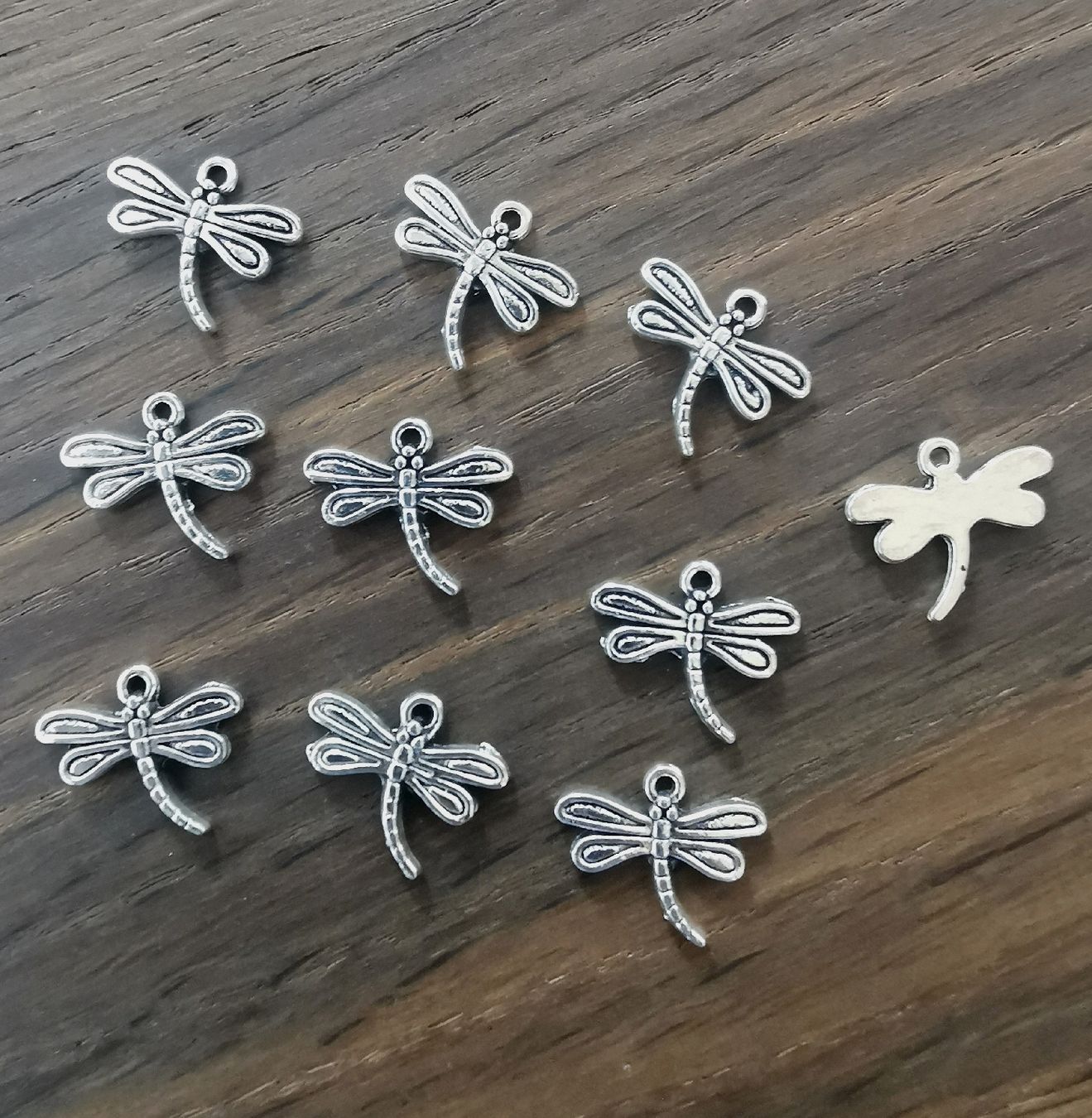 Ciondoli: Set mit 10 Libellen Charms Anhänger, silberfarben – Nuovo (secondo la descrizione) da Obergerlafingen venduto da Sigus