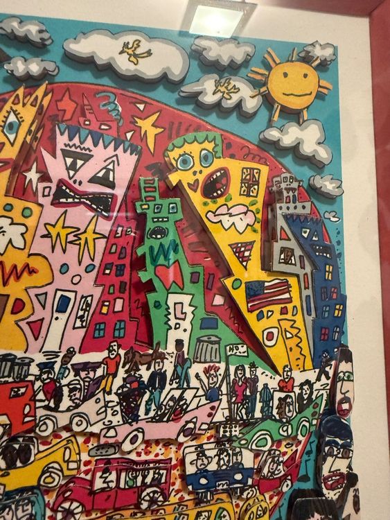 James Rizzi 3D Grafik Welcome to the Big Apple sig+nr,1990