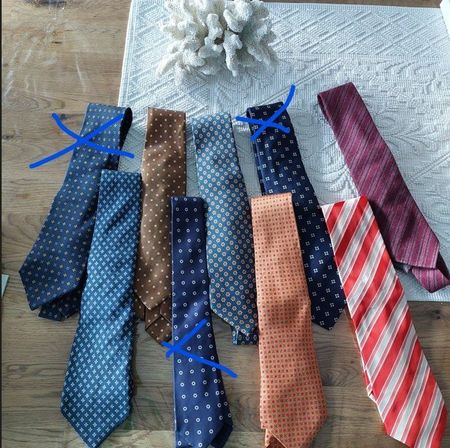 6-er Krawatten handgefertigt Kiton - Neu