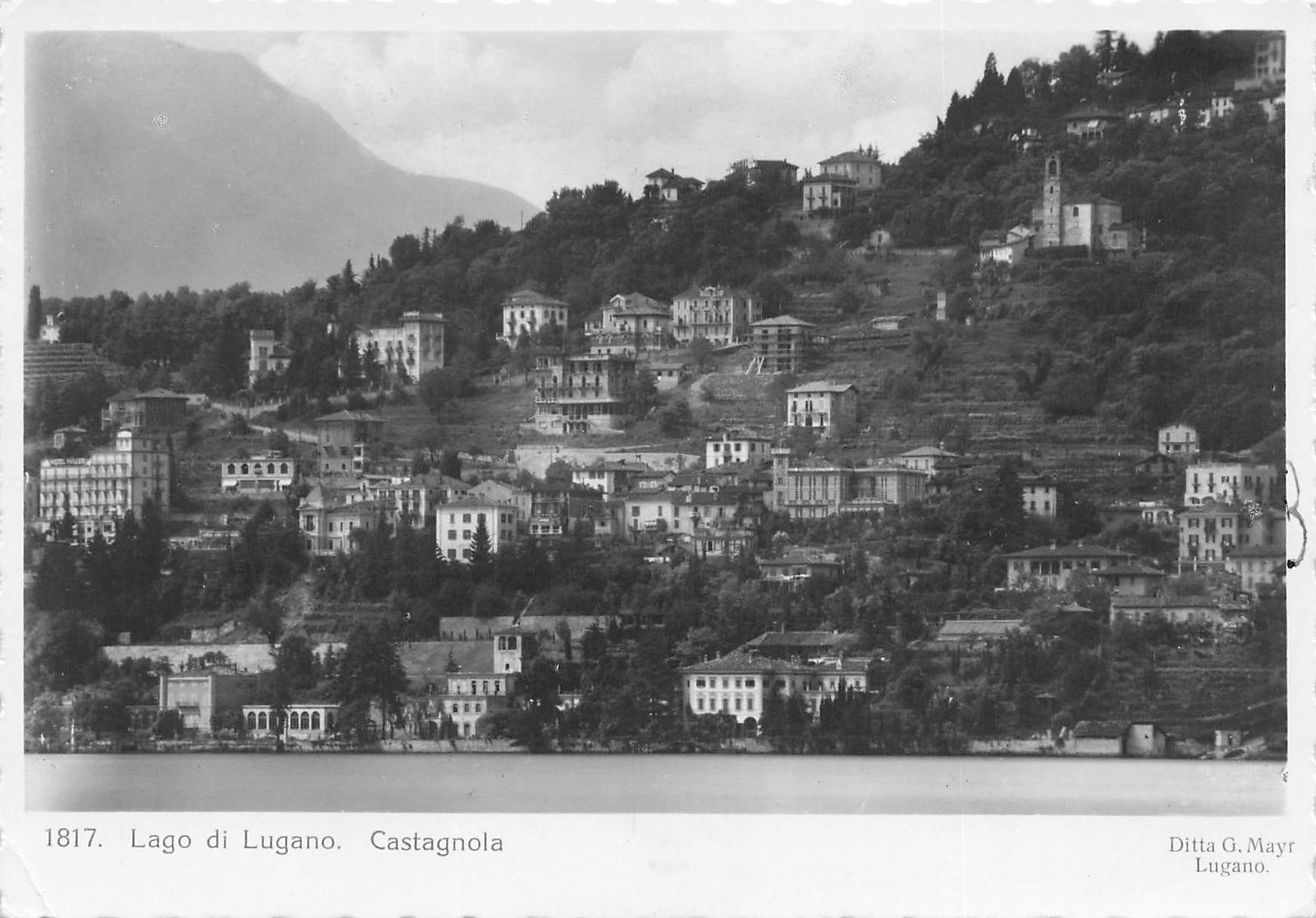Ansichtskarten: Lago Lugano Castagnola – Gebraucht aus Biasca von Blenio71