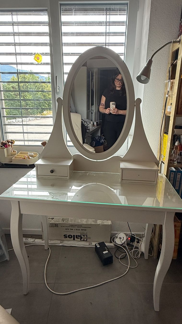 Ikea Tavoli da trucco: Coiffeuse IKEA HEMNES blanche avec miroir – Nuovo (secondo la descrizione) da Treyvaux venduto da sophie_2210 3