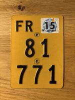 Mofanummer Nummernschild Mofa Töffli Freiburg FR 81 771