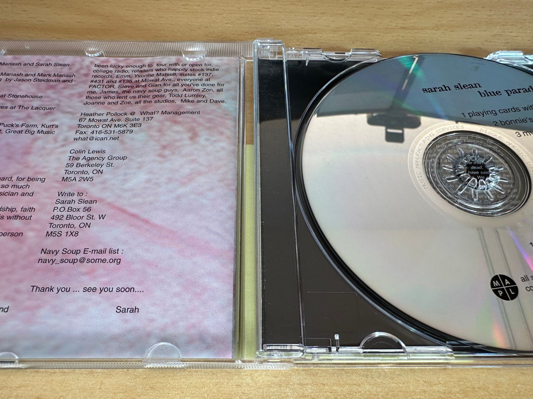 CD: Sarah Slean – Blue Parade – Usato da Rikon im Tösstal venduto da Alpenmutz 2