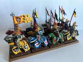 Warhammer - Bretonen - 12 Ritter des Königs - Toll bemalt
