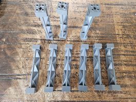 lego 57893 lot 9 pièces Dark Bluish Gray Support 2 x 2 x 10 