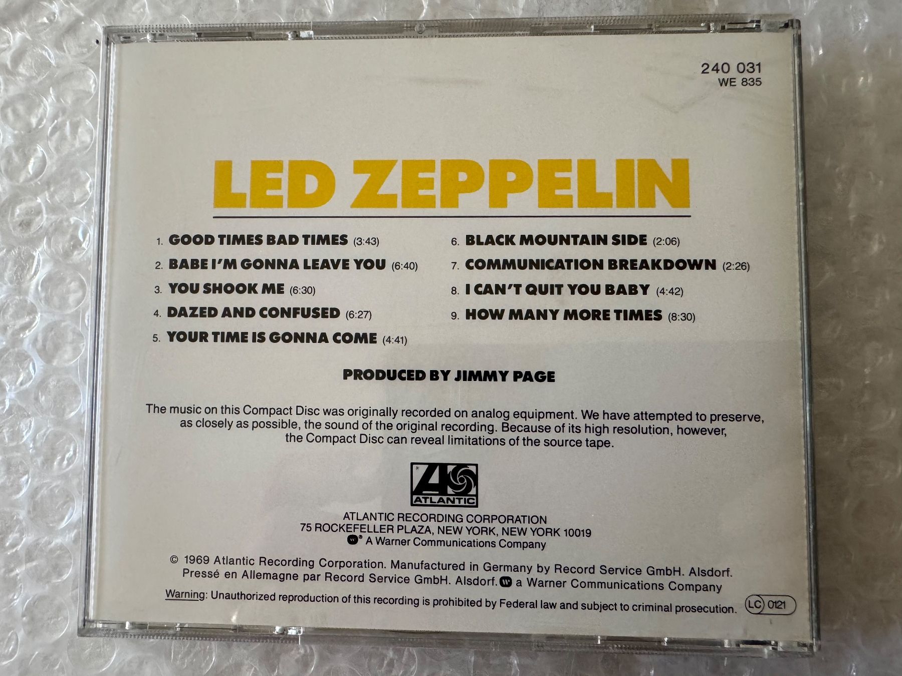CD: Led Zeppelin - Led Zeppelin I – Nuovo (secondo la descrizione) da Duggingen venduto da Kisha010 2