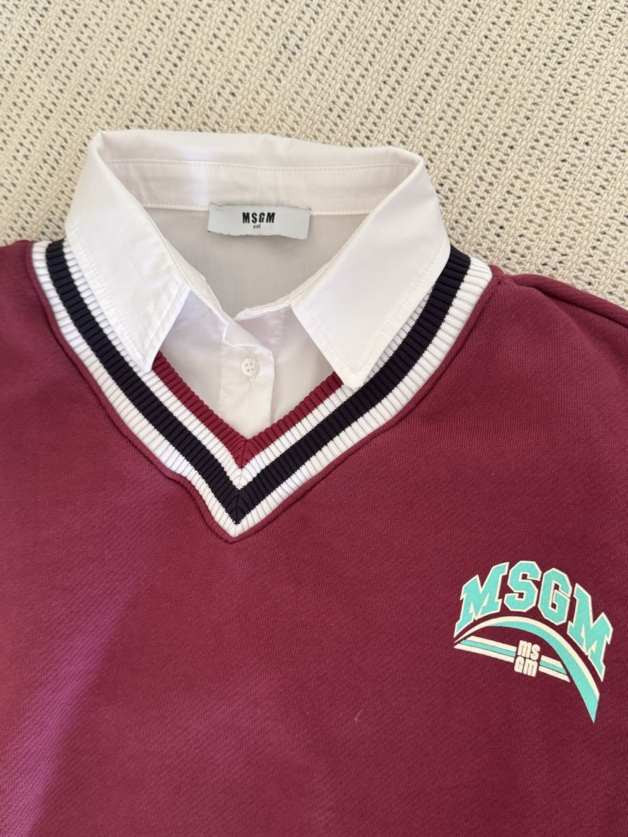 MSGM Blouses, T-shirts & Tops: MSGM Mädchenbluse mit Strickweste, Grösse 10 Jahre – Neuf (Voir description) à St. Gallen par yul_lfs7 2