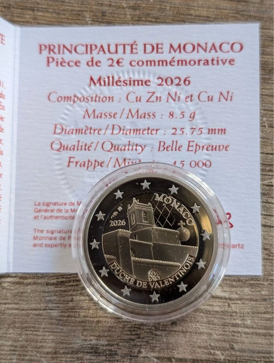 Toutes les monnaies: Monaco 2 Euro 2015 Duché de Valentinois BE  – Neuf avec emballage d'origine à Montreux par Kokebullterrier1 2