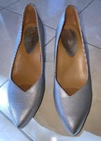 Earthies Damen Plateau-Pumps, Gr.38 Silber Glitzer Top!