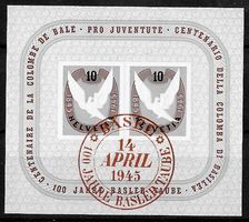 1945, W23, Block Basel gestempelt ET (14963)