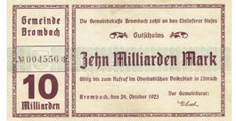 Brombach 10 Mrd.Mark 24.10.1923 VZ++-UNZ