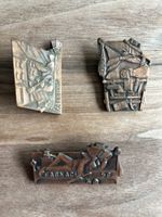 Basler Fasnachts Plaketten, bronze, Jg. 1954, 1955, 1959