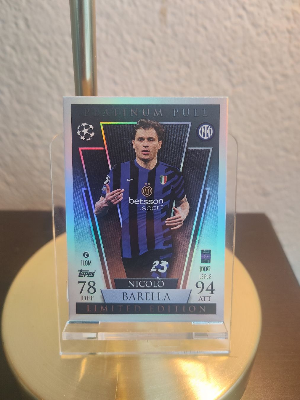 Topps Carte collezionabili: Platinum Pull Nicolò Barella Match Attax 24/25 #LEPL8 – Nuovo (secondo la descrizione) da Fully venduto da Foot_F1_TradingCards