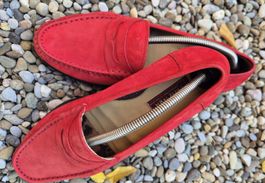 Herren Loafer Fretz Men Wildleder schönes rot Grösse 48