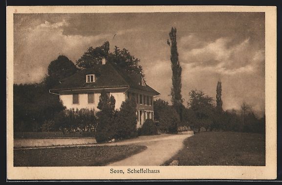 Ansichtskarten: AK Seon, Scheffelhaus mit Zufahrt – Gebraucht aus Berlin von bartko-reher