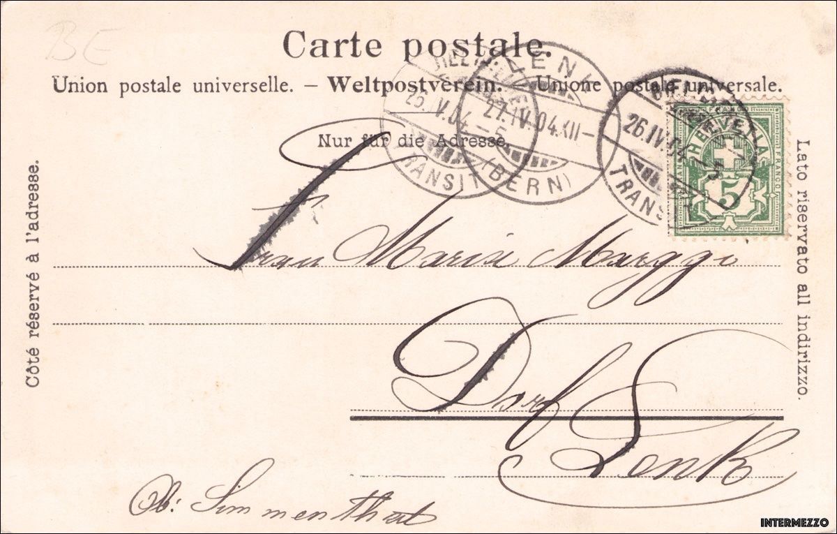 Cartoline postali: Biel Bienne // Promenade Pasquart 1904 – Usato da Basel venduto da intermezzo12 1