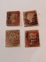 4mal One Penny Reds 1864 bis 81
