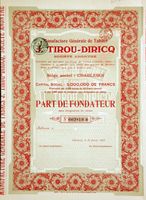 Manufacture Généreale de Tabacs J. Tirou-Diricq SA - 1923