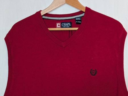 CHAPS Pullunder, rot, Gr. XL