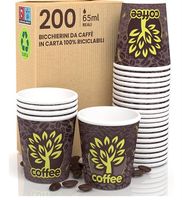 150 Kaffee / Espresso-Becher aus Papier, 65 ml- Einweg