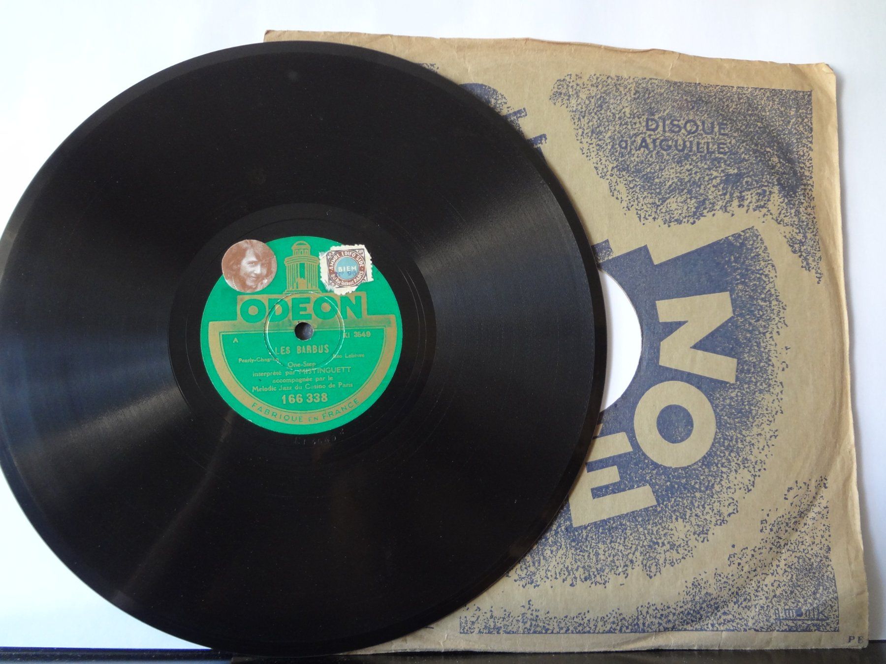 Vinyles: Disque 78 tours aiguille Odéon - Mistinguett 166.338 – D'occasion à Aigle par Robflac55 2