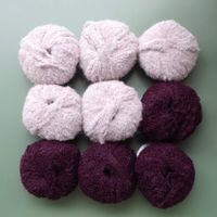 Alpaka Bouclé Garne - Bordeaux & Rosa