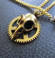 Steampunk Skull Schädel Zahnrad Anhänger