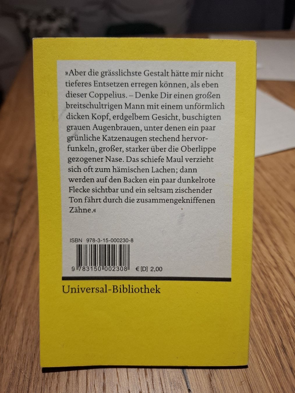 Bücher: E. T. A. Hoffmann Der Sandmann Reclam Buch – Gebraucht aus Windisch von SamTheCam 1