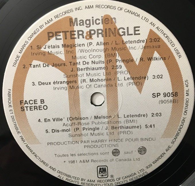 Dischi in vinile: Peter Pringle - Magicien (LP) – Usato da Grüningen venduto da azulvinyl 3