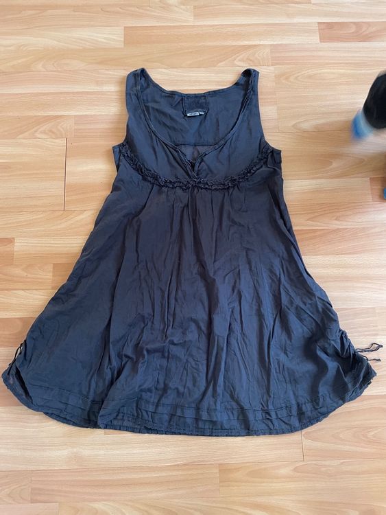 Robe Tunique Nui Taille 4 Ans – 100% Coton Bio – Grise Rayée – Sans Manches – NEUVE