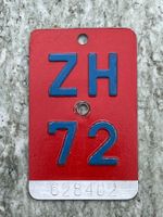 Velonummer ZH 72