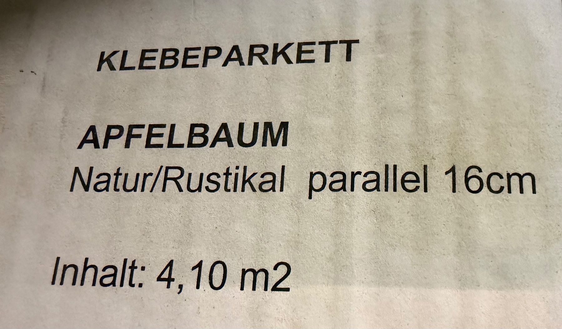 Articoli in legno: 39 m2 Klötzliparkett Apfelbaum Parallel 8 mm dick – Nuovo e nell'imballaggio originale da Ulisbach venduto da BaumannM. 1