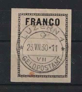 Tutti i francobolli: Francozettel, Nr. FZ 1 – Usato da Jegenstorf venduto da Wintersport