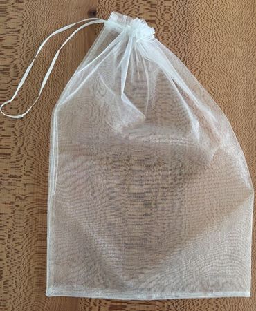 Beutel Schmuck Accessoires Organza weiss - 25 x 30 cm - NEU