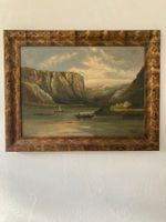 Tableau XIX siècle signé-huile sur toile encadré