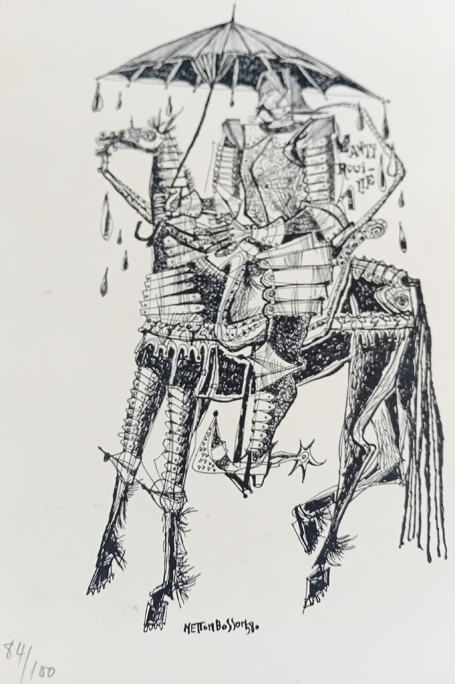 Arts picturaux & lithographies: Netton Bosson - lithographie - Cavalier – D'occasion à Bulle par LeTempsCestCool 2