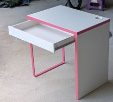 Schreibtisch Kinder Weiss / Pink von Ikea