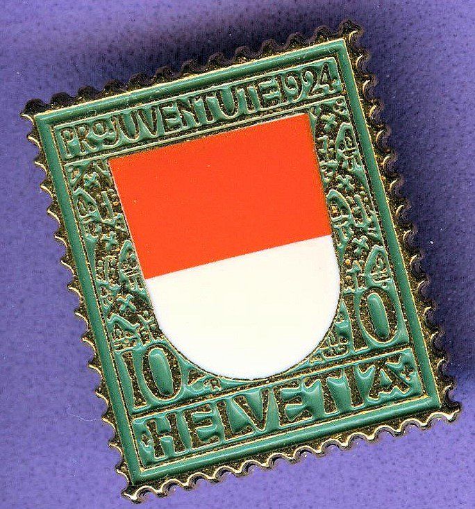 Plaketten & Abzeichen: PTT  Pro Juventute 1924  SOLOTHURN – Gebraucht aus Winterthur von Sammleroase
