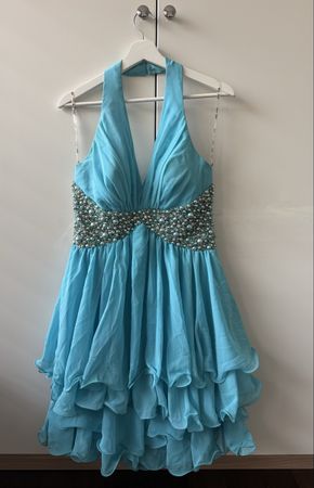 Cocktailkleid mit Glitzer und Stein Gr. 40