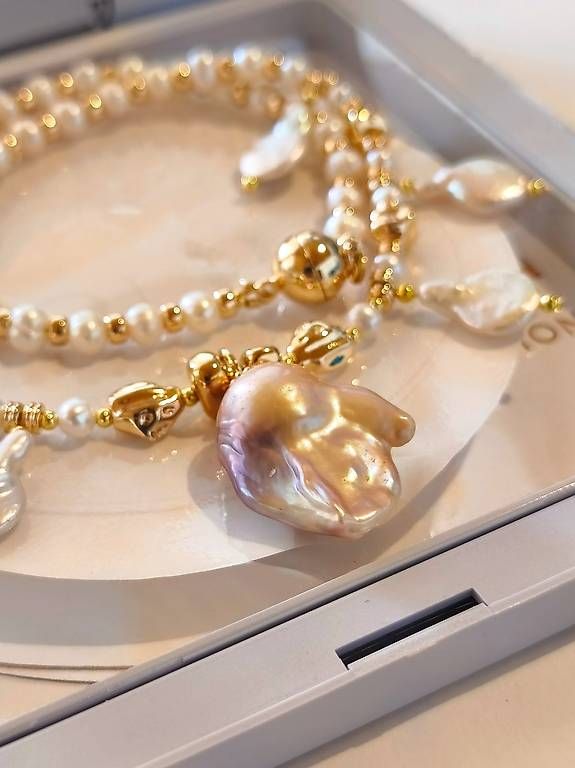 Catenine: Collier de perles fait main (Perle Baroque)  – Usato da Ursy venduto da tan_8qdl 1