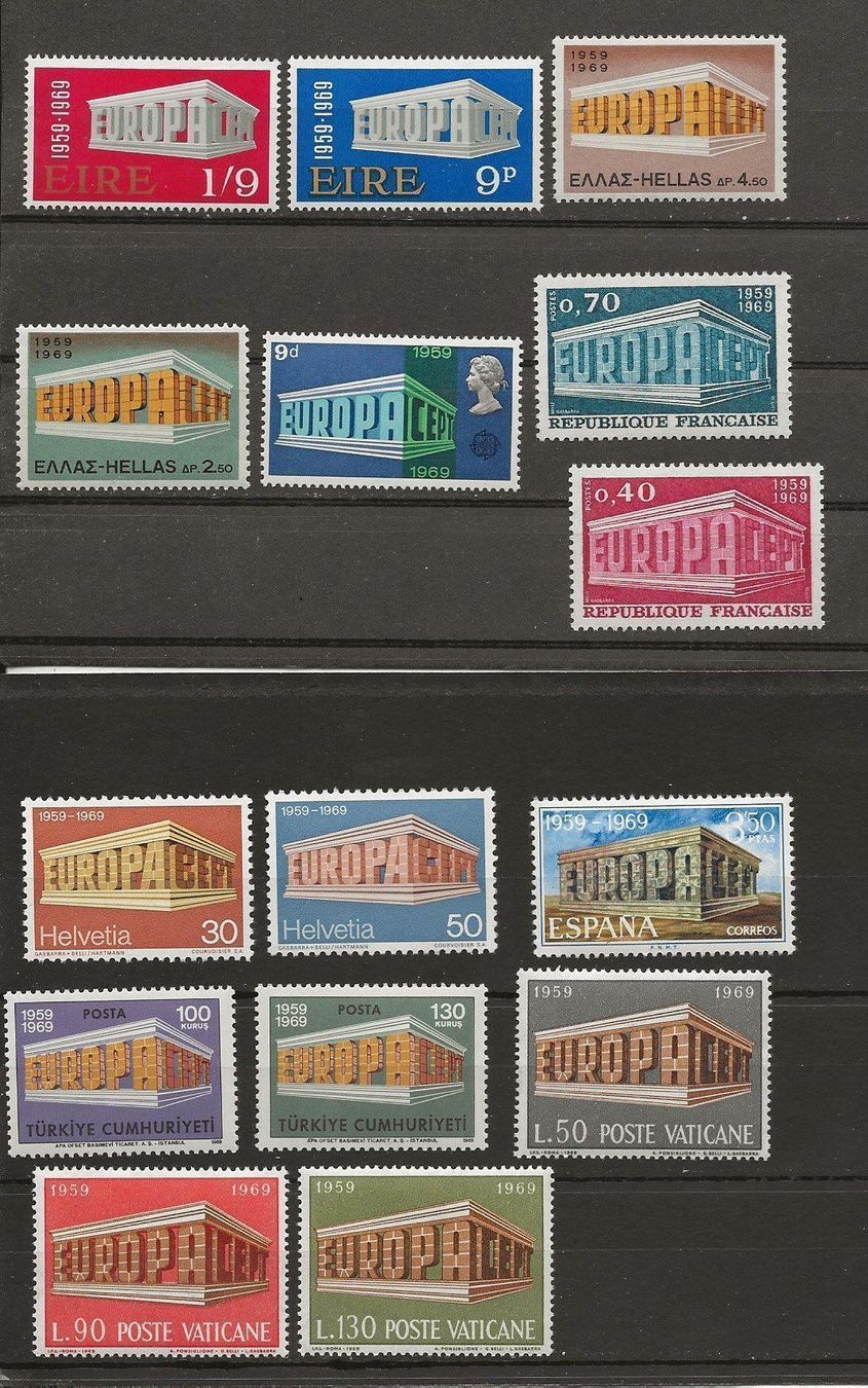 Tutti i francobolli: Europa tous les pays 1969 ** – Usato da Sion venduto da PierreP01 2